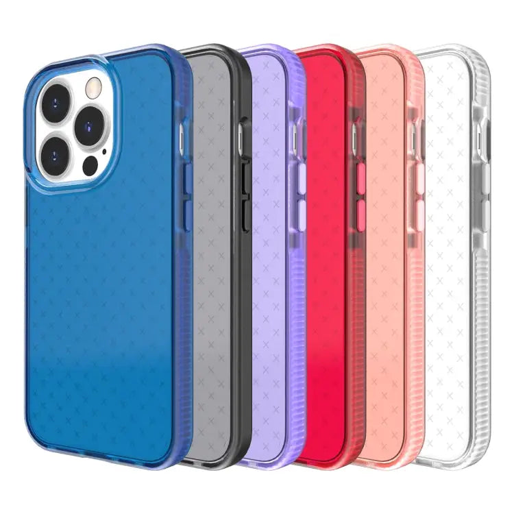 Grid Pattern Shockproof Transparent TPU Phone Case For iPhone 13 Pro Max For iPhone 13 Pro For iPhone 13 For iPhone 13