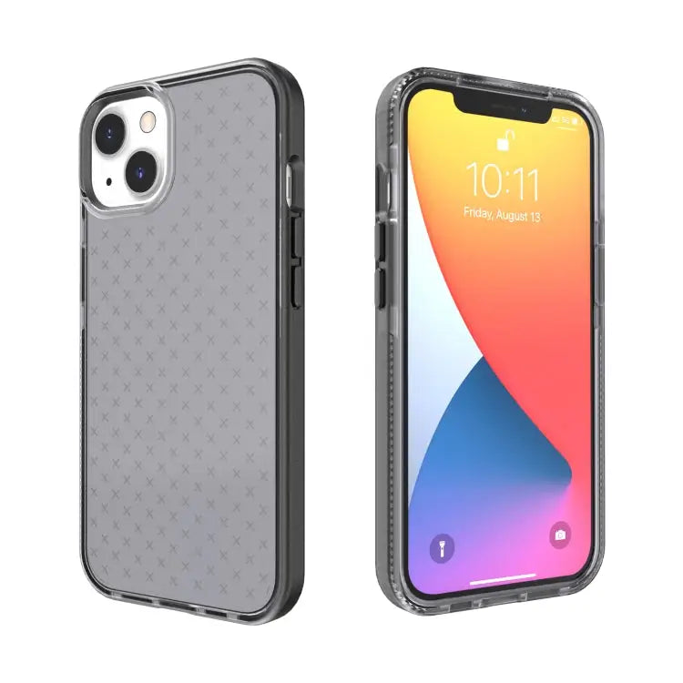 Grid Pattern Shockproof Transparent TPU Phone Case For iPhone 13 Pro Max For iPhone 13 Pro For iPhone 13 For iPhone 13