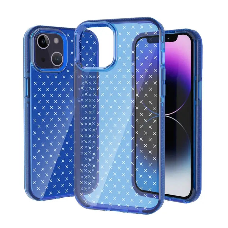 Grid Pattern Transparent TPU Phone Case For iPhone 14 For iPhone 14 Plus For iPhone 14 Pro For iPhone 14 Pro Max