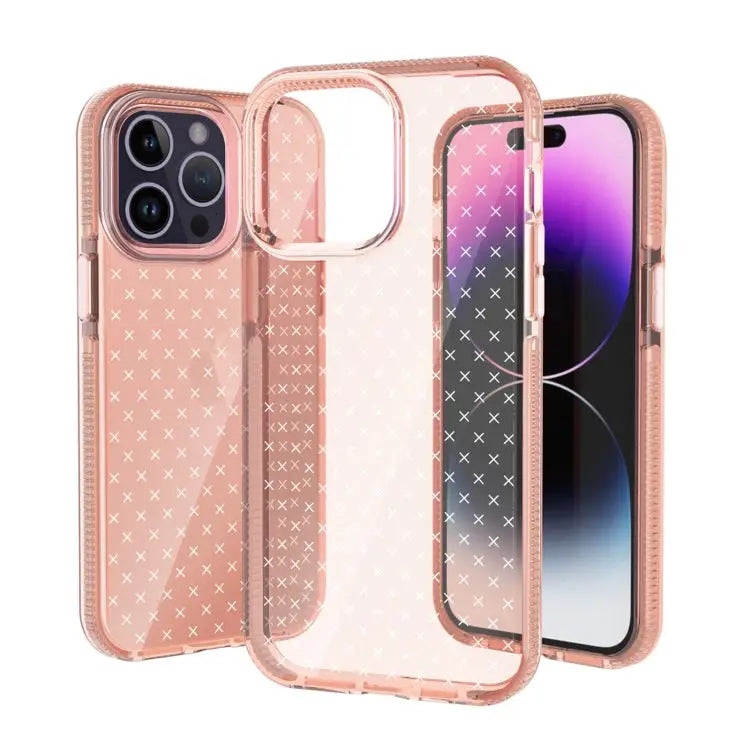 Grid Pattern Transparent TPU Phone Case For iPhone 14 For iPhone 14 Plus For iPhone 14 Pro For iPhone 14 Pro Max