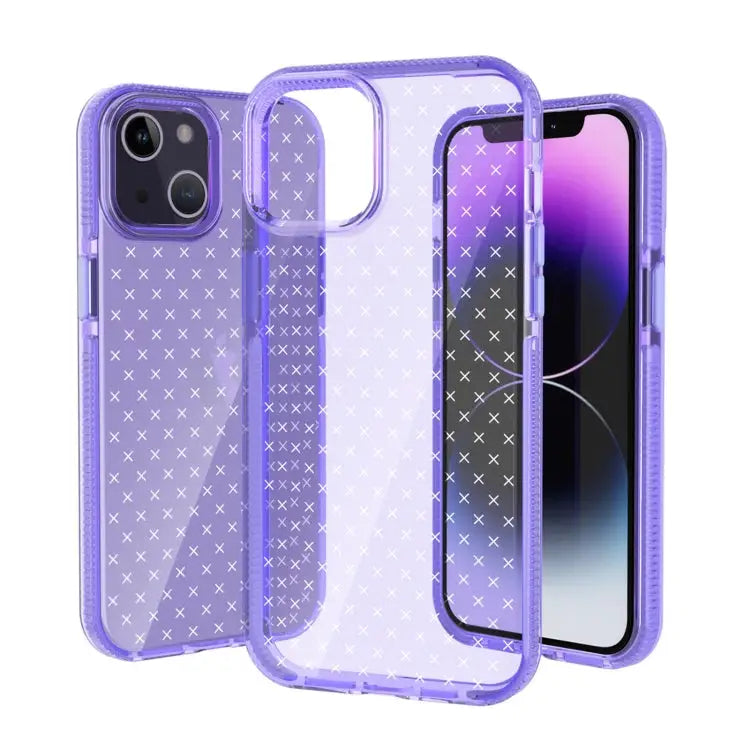Grid Pattern Transparent TPU Phone Case For iPhone 14 For iPhone 14 Plus For iPhone 14 Pro For iPhone 14 Pro Max
