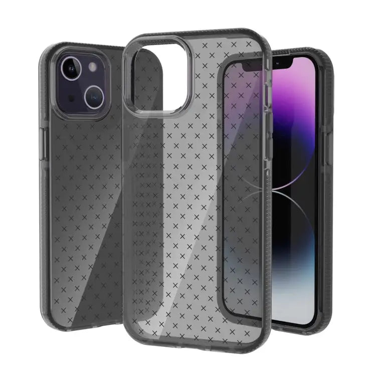Grid Pattern Transparent TPU Phone Case For iPhone 14 For iPhone 14 Plus For iPhone 14 Pro For iPhone 14 Pro Max