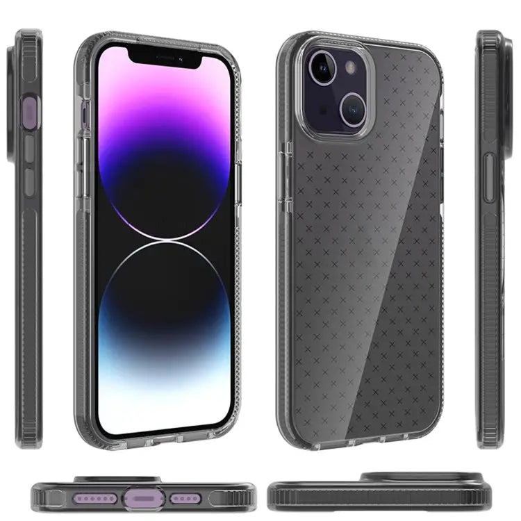 Grid Pattern Transparent TPU Phone Case For iPhone 14 For iPhone 14 Plus For iPhone 14 Pro For iPhone 14 Pro Max