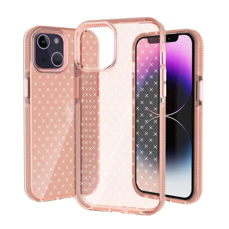 Grid Pattern Transparent TPU Phone Case For iPhone 14 For iPhone 14 Plus For iPhone 14 Pro For iPhone 14 Pro Max
