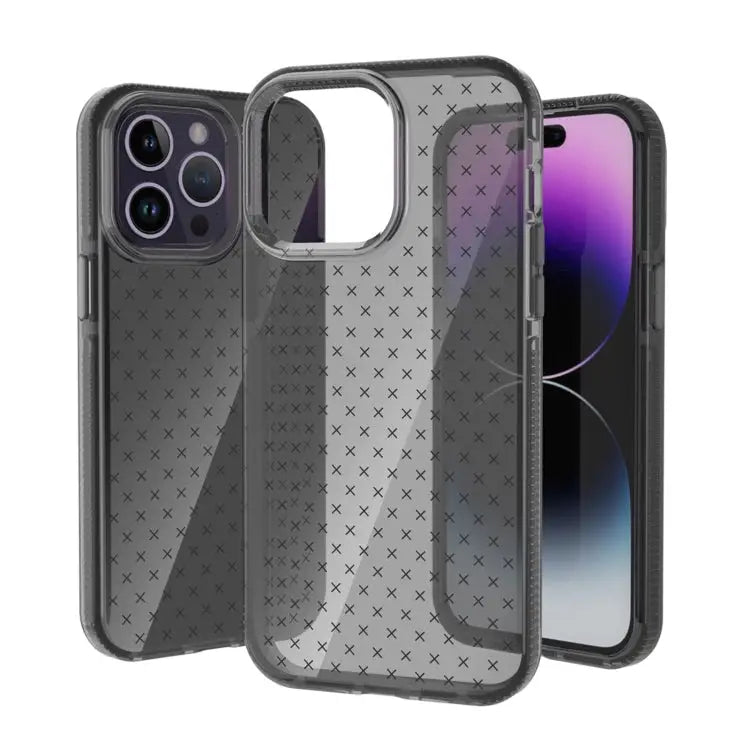 Grid Pattern Transparent TPU Phone Case For iPhone 14 For iPhone 14 Plus For iPhone 14 Pro For iPhone 14 Pro Max