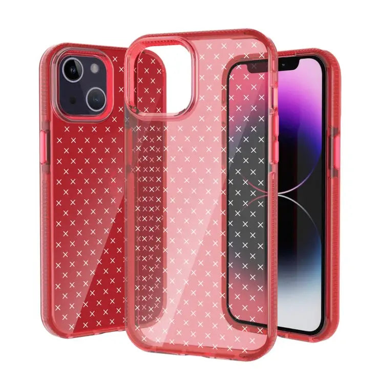 Grid Pattern Transparent TPU Phone Case For iPhone 14 For iPhone 14 Plus For iPhone 14 Pro For iPhone 14 Pro Max
