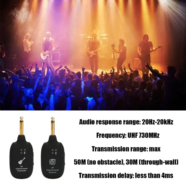 Guitar Wireless Transmitter Receiver A8 Electric Guitar Wireless Connection System Pickups Guitar Wireless Transmitter