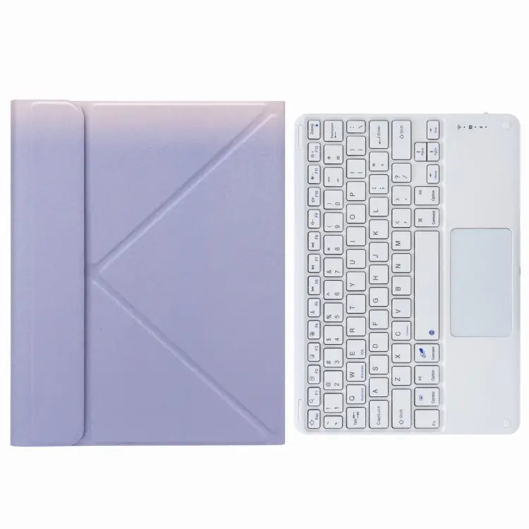 H-097C Touch Bluetooth Keyboard Leather Case with Rear Three-fold Holder For iPad 9.7 2018 & 2017 For iPad Pro 11 inch