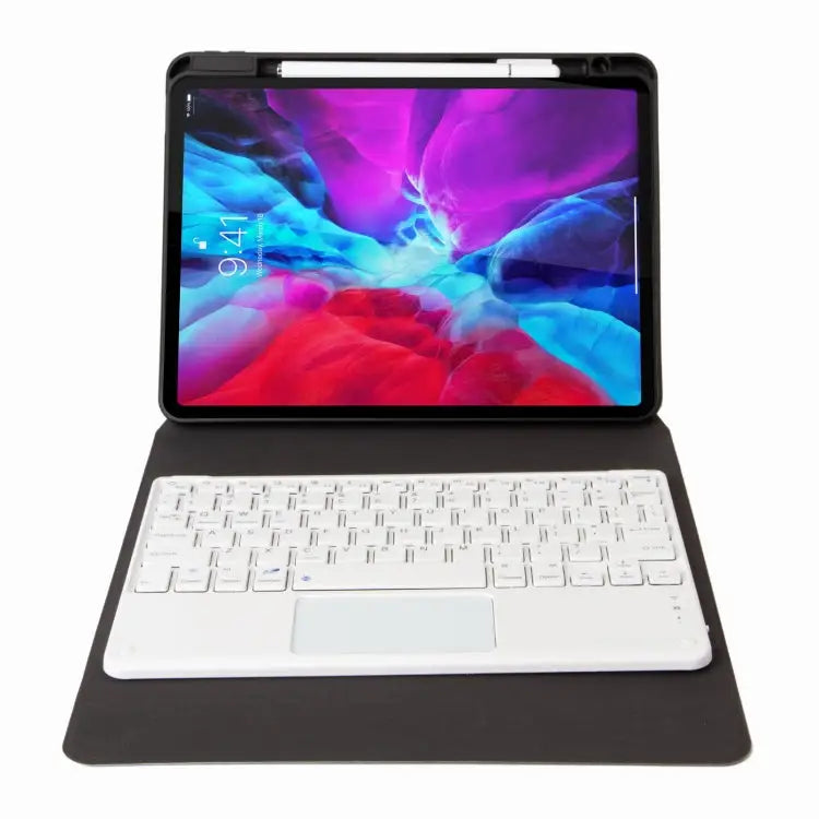 H-097C Touch Bluetooth Keyboard Leather Case with Rear Three-fold Holder For iPad 9.7 2018 & 2017 For iPad Pro 11 inch