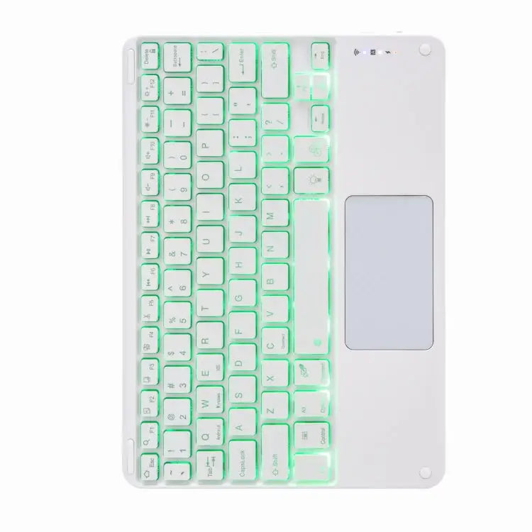 H-102CS Touch Backlight Bluetooth Keyboard Leather Case with Rear Three-fold Holder For iPad 10.2 2020 & 2019 / Pro