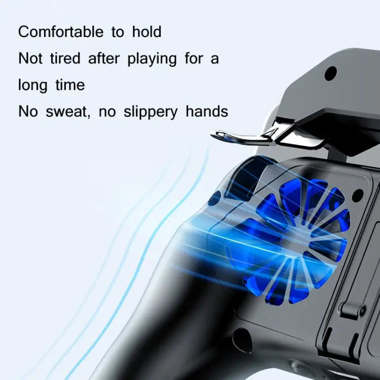 H10 4 in 1 Dual Fan Cooling Gamepad Game Auxiliary Button Grip with Stand & Power Bank Function Plug-in - Plug-in
