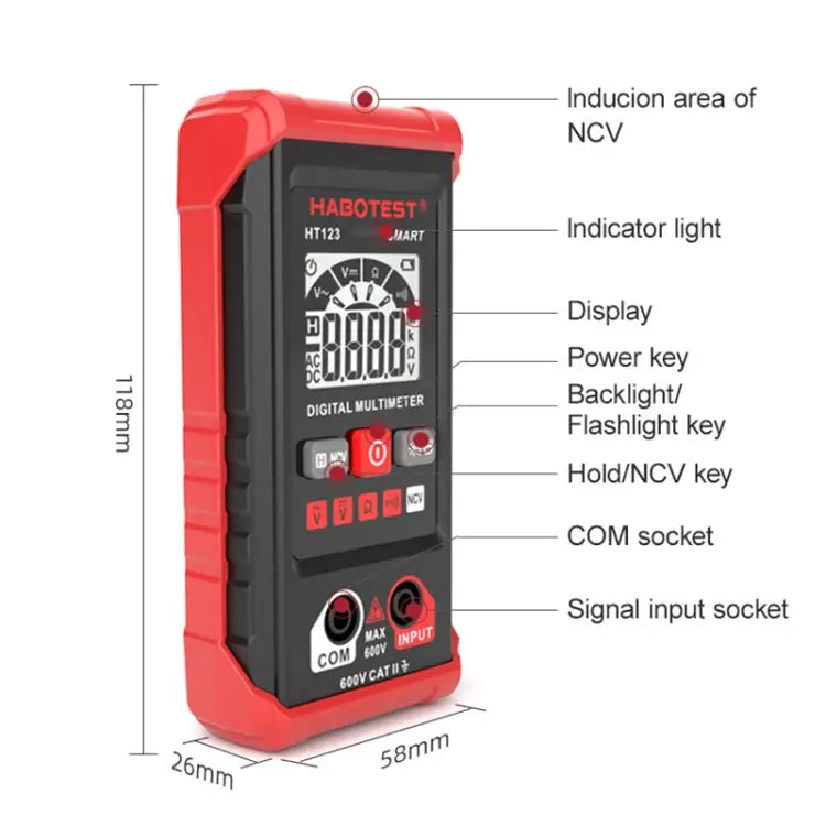 HABOTEST HT123 Mini High-precision Digital Multimeter HT123 - HT123