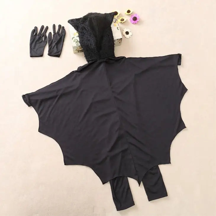 Halloween Costume Children Jumpsuit Bat Style Cosplay Costumes Stage Suit Size:M Suggested Height:115-130cm Size: M