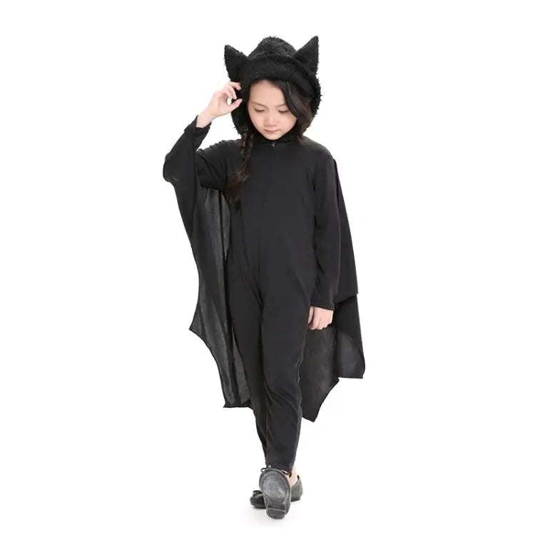 Halloween Costume Children Jumpsuit Bat Style Cosplay Costumes Stage Suit Size:XL Suggested Height:140-155cm Size: XL