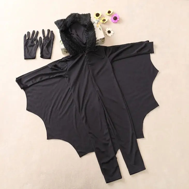 Halloween Costume Children Jumpsuit Bat Style Cosplay Costumes Stage Suit Size:XL Suggested Height:140-155cm Size: XL