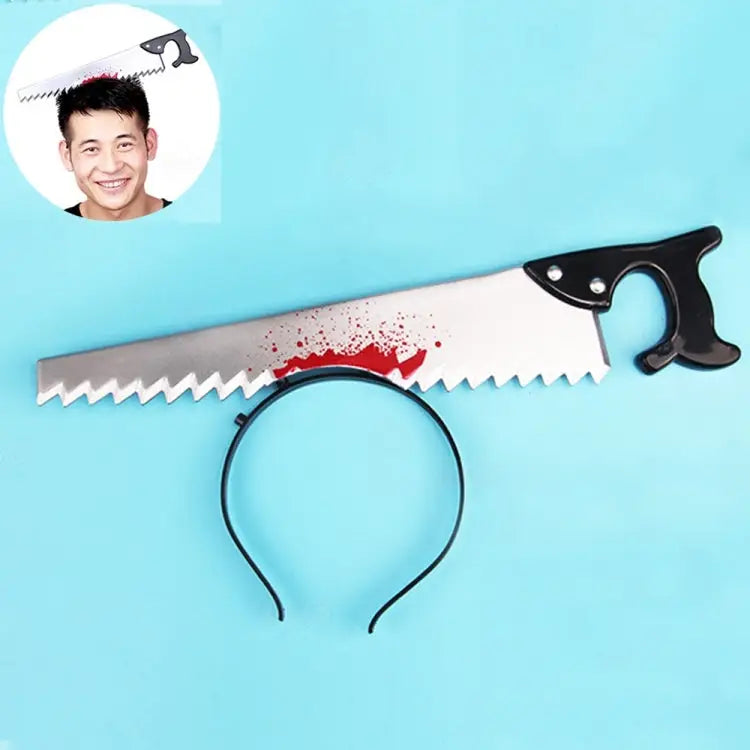 Halloween Costume Party Whole Horror Wear Head Props Saw Hair Hoop Game Show Supplies Saw - Saw