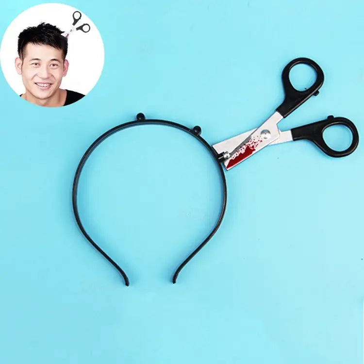Halloween Costume Party Whole Horror Wear Head Props Scissors Hair Hoop Game Show Supplies Scissors - Scissors