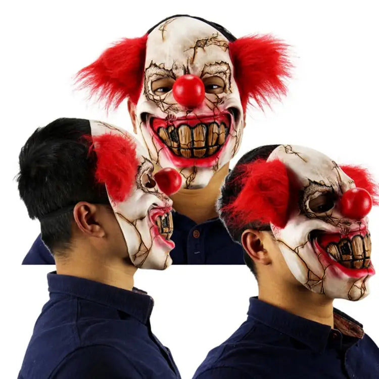 Halloween Festival Party Latex Bald Clown Frightened Mask Bald Clown - Bald Clown