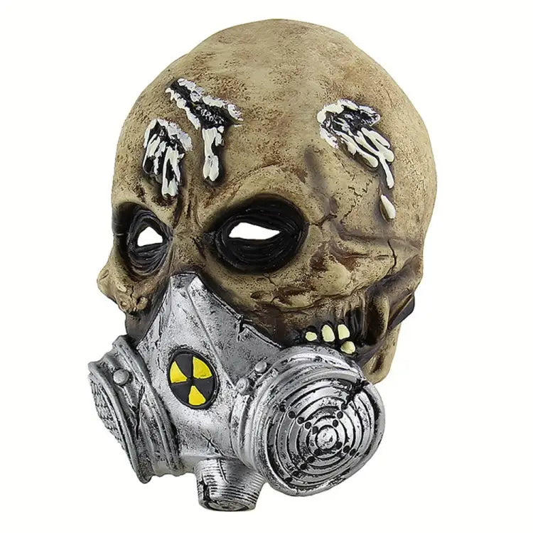 Halloween Festival Party Latex Biochemical Gas Mask Skeleton Frightened Mask Headgear Biochemical Gas - Biochemical Gas