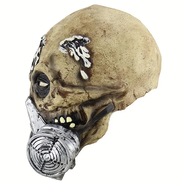 Halloween Festival Party Latex Biochemical Gas Mask Skeleton Frightened Mask Headgear Biochemical Gas - Biochemical Gas