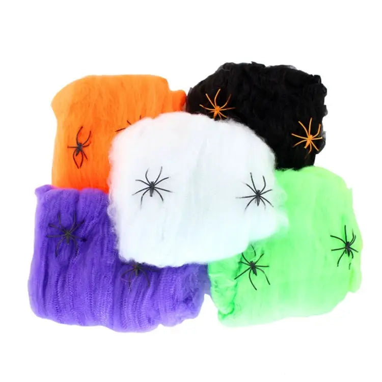 Halloween Props Cotton Yarn Spider Webs Random Color Delivery Spider - Spider
