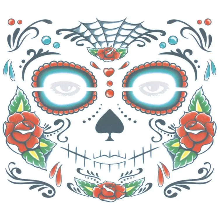 Halloween Waterproof Temporary Face Tattoo Stickers Size: 240*210mm 240*210mm - 240*210mm