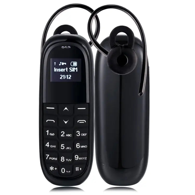 Hands Free Bluetooth Dialer Headphone MTK6261DA Anti-Lost Single SIM Network: 2G - Black