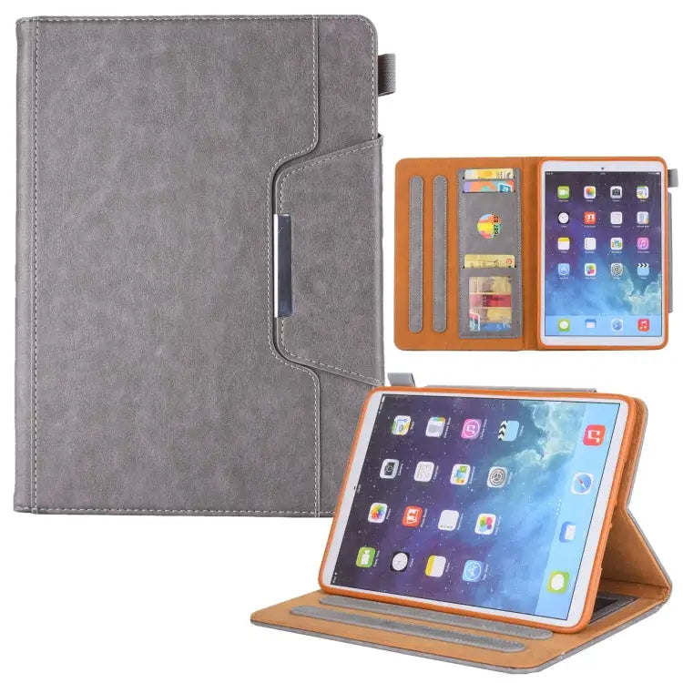 Hardware Buckle Smart Leather Tablet Case - For iPad mini 6 / mini 2024 / Grey - Apple Accessories