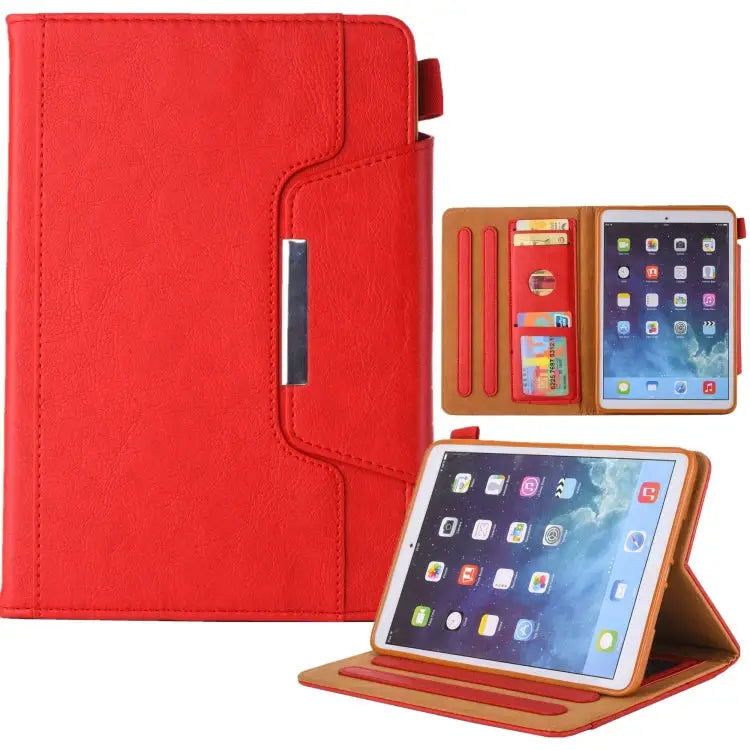Hardware Buckle Smart Leather Tablet Case - For iPad mini 6 / mini 2024 / Red - Apple Accessories