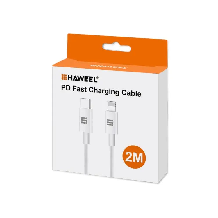 HAWEEL 25W 3A USB-C / Type-C to 8 Pin PD Fast Charging Cable for iPhone iPad Cable Length: 2m - Type-C to 8 Pin 2m