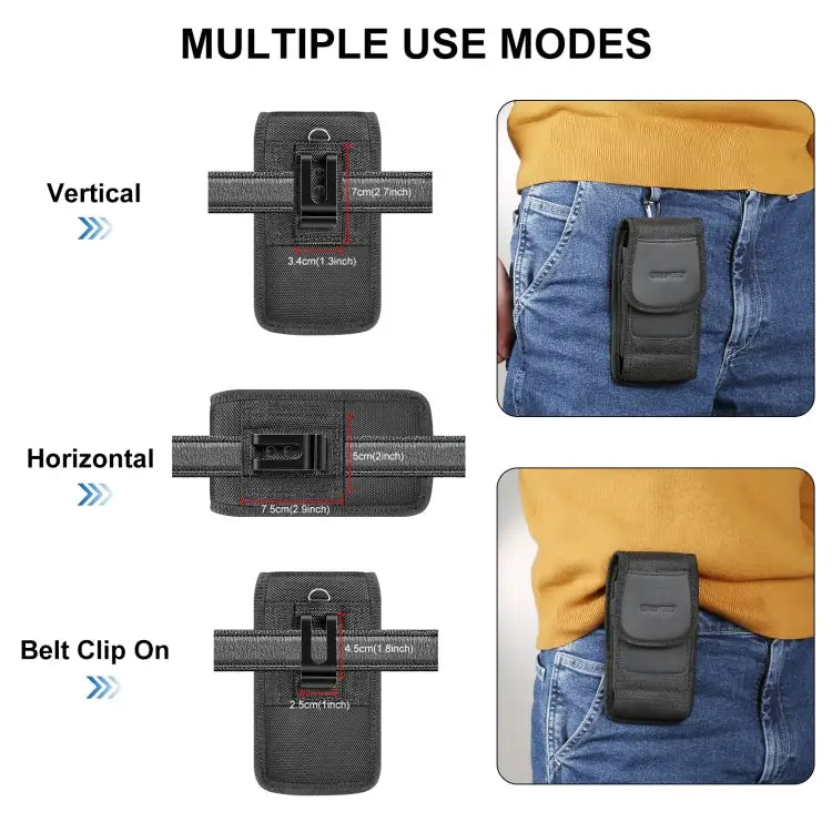 HAWEEL 4.7 inch Nylon Cloth Phone Belt Clip Carrying Pouch with Card Slot Vertical 4.7 inch - Vertical 4.7 inch
