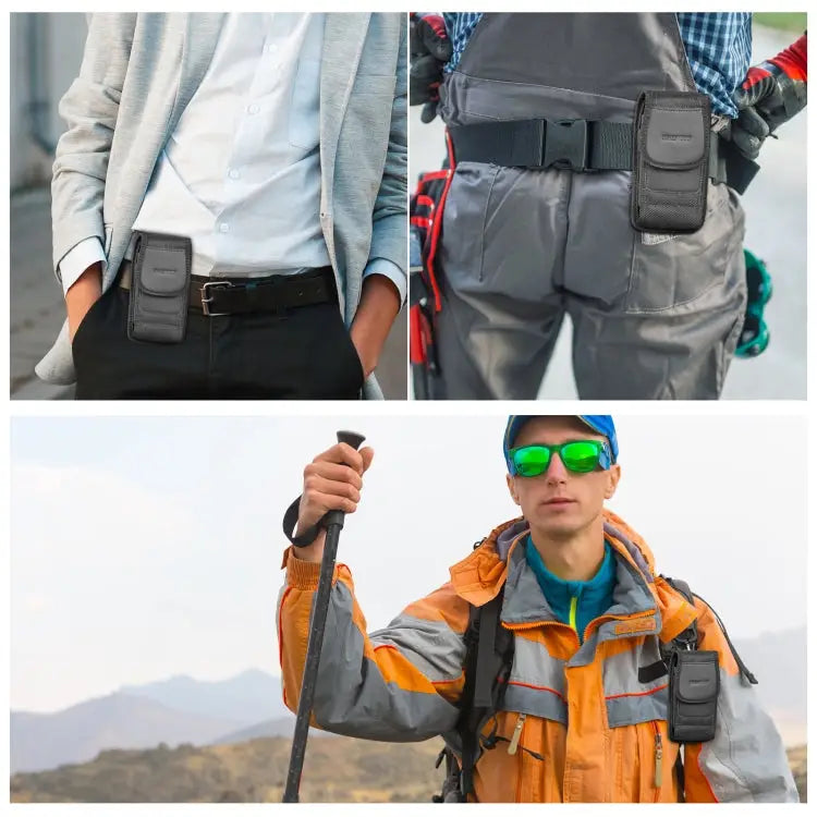 HAWEEL 4.7 inch Nylon Cloth Phone Belt Clip Carrying Pouch with Card Slot Vertical 4.7 inch - Vertical 4.7 inch
