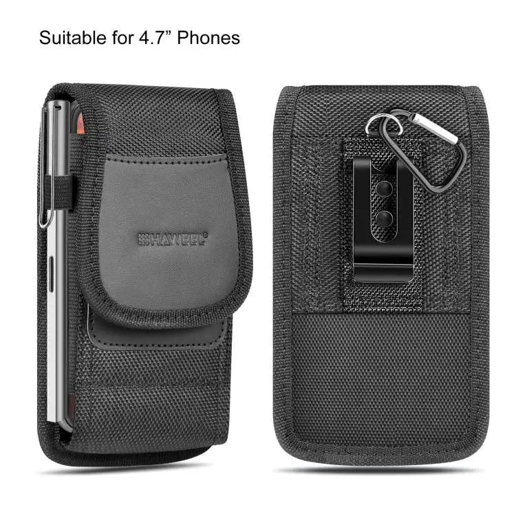HAWEEL 4.7 inch Nylon Cloth Phone Belt Clip Carrying Pouch with Card Slot Vertical 4.7 inch - Vertical 4.7 inch