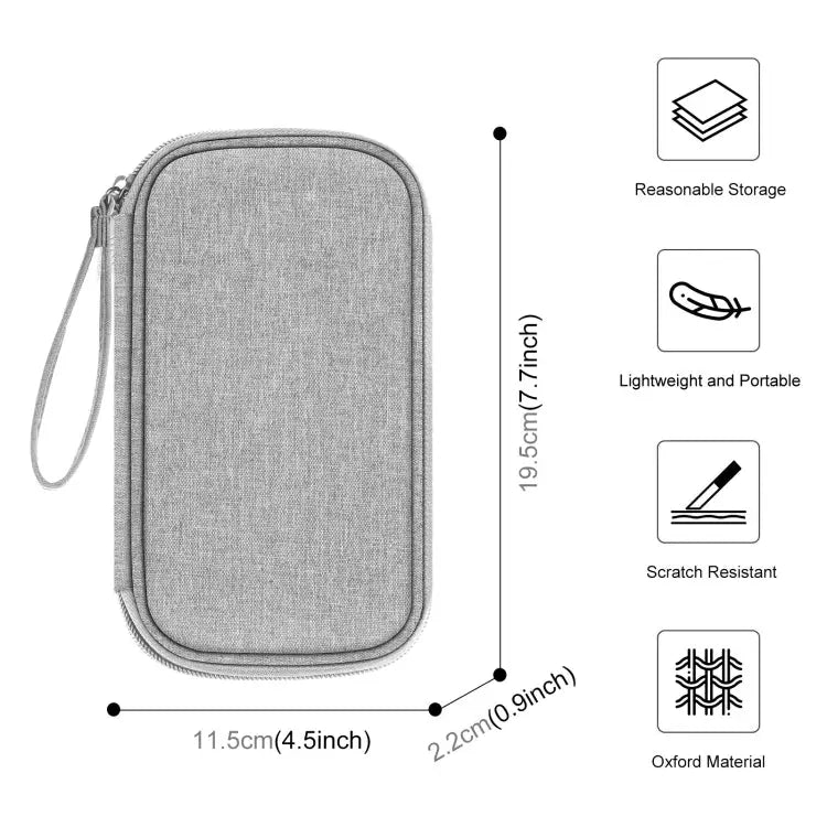 HAWEEL Electronic Organizer Storage Bag for Cellphones Power Bank Cables Mouse Earphones - Digital Organizer / Grey