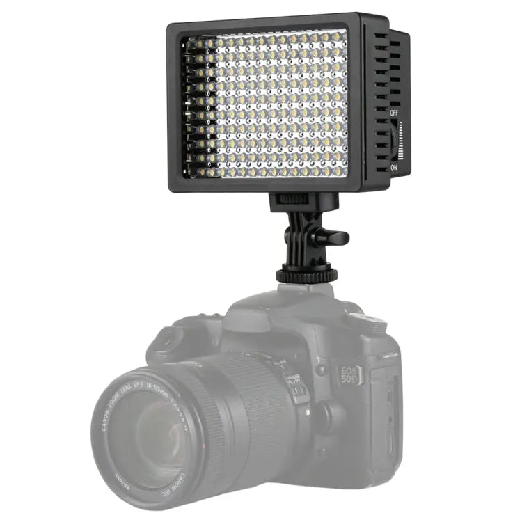 HD-160 White Light LED Video Light on-Camera Photography Lighting Fill Light for Canon Nikon DSLR Camera with 3 Filter