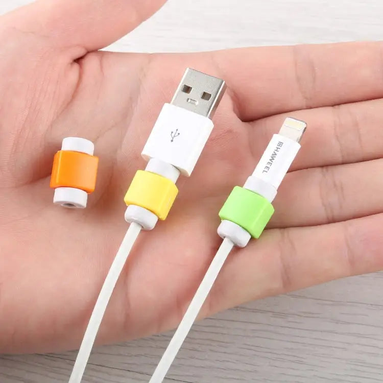 Headphone Wire Data Cable Protection Cover Winder Cord Wrap Organizer Random Color Delivery - 1PCS