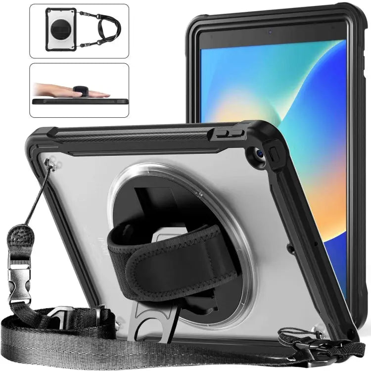 Heavy Duty Hybrid Tablet Case with Hand Grip & Strap For iPad Air 2022 10.9 / Pro 11 2022 For iPad 10th Gen 10.9 2022