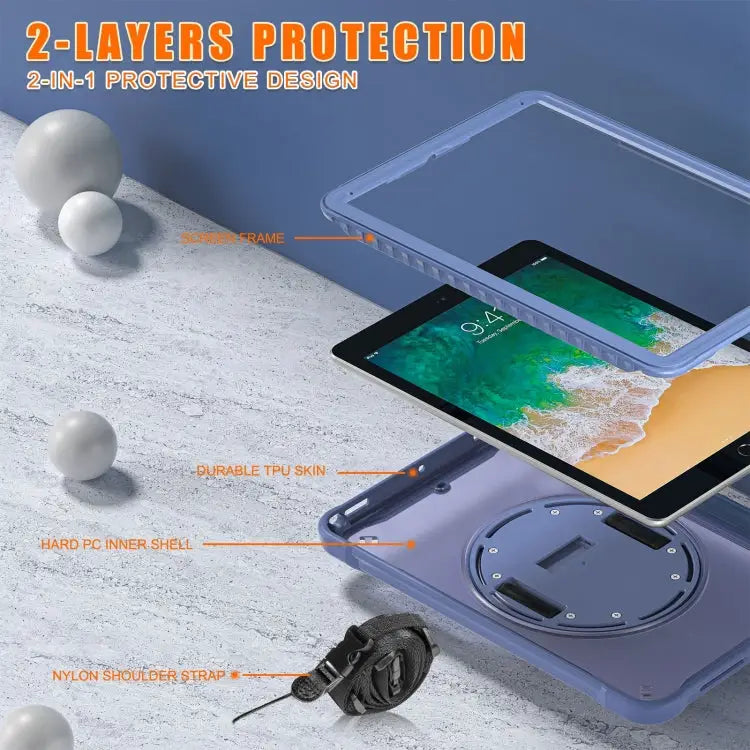 Heavy Duty Hybrid Tablet Case with Hand Grip & Strap For iPad Air / Air 2 / 9.7 2018 / 2017 - Apple Accessories