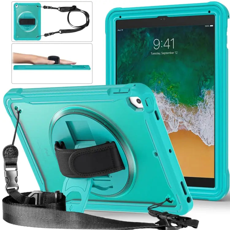 Heavy Duty Hybrid Tablet Case with Hand Grip & Strap For iPad Air / Air 2 / 9.7 2018 / 2017 - For iPad Air / Air 2
