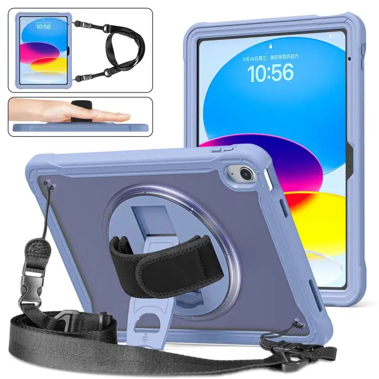 Heavy Duty Hybrid Tablet Case with Hand Grip & Strap For iPad Air 2022 10.9 / Pro 11 2022 For iPad 10th Gen 10.9 2022