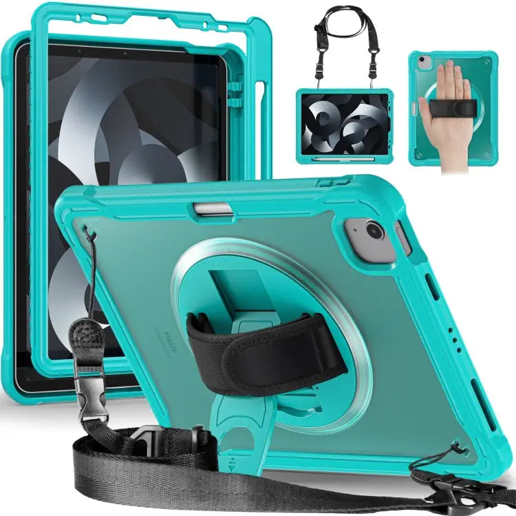 Heavy Duty Hybrid Tablet Case with Hand Grip & Strap For iPad Air 2022 10.9 / Pro 11 2022 For iPad 10th Gen 10.9 2022
