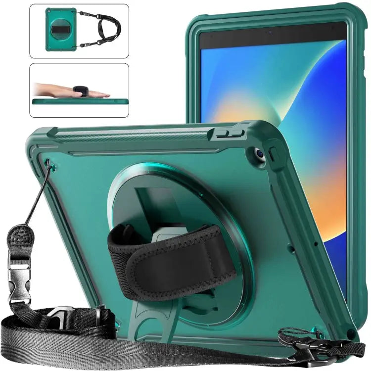 Heavy Duty Hybrid Tablet Case with Hand Grip & Strap For iPad Air 2022 10.9 / Pro 11 2022 For iPad 10th Gen 10.9 2022