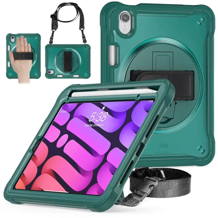 Heavy Duty Hybrid Tablet Case with Hand Grip & Strap For iPad Air 2022 10.9 / Pro 11 2022 For iPad 10th Gen 10.9 2022