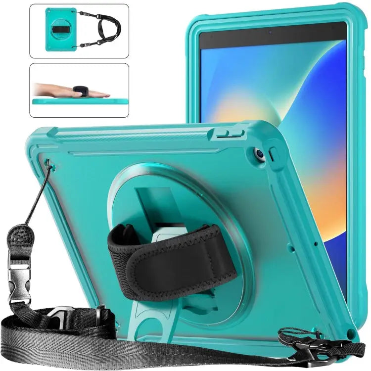 Heavy Duty Hybrid Tablet Case with Hand Grip & Strap For iPad Air 2022 10.9 / Pro 11 2022 For iPad 10th Gen 10.9 2022