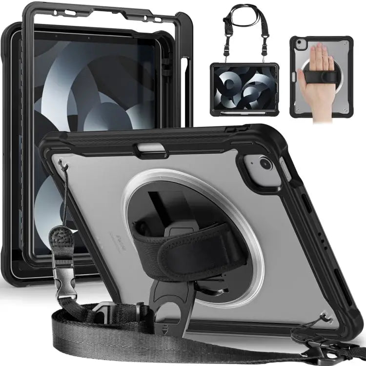 Heavy Duty Hybrid Tablet Case with Hand Grip & Strap For iPad Air 2022 10.9 / Pro 11 2022 For iPad 10th Gen 10.9 2022
