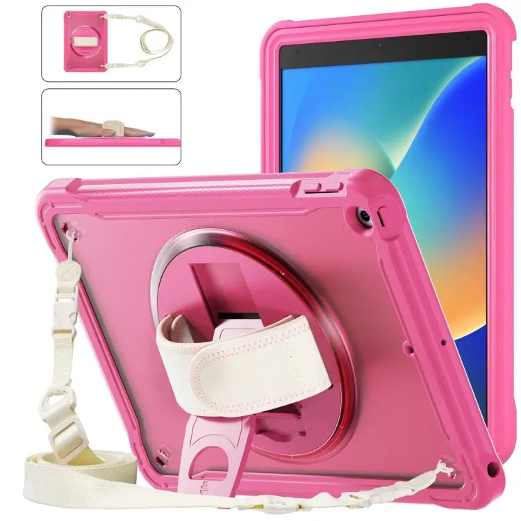Heavy Duty Hybrid Tablet Case with Hand Grip & Strap For iPad Air 2022 10.9 / Pro 11 2022 For iPad 10th Gen 10.9 2022