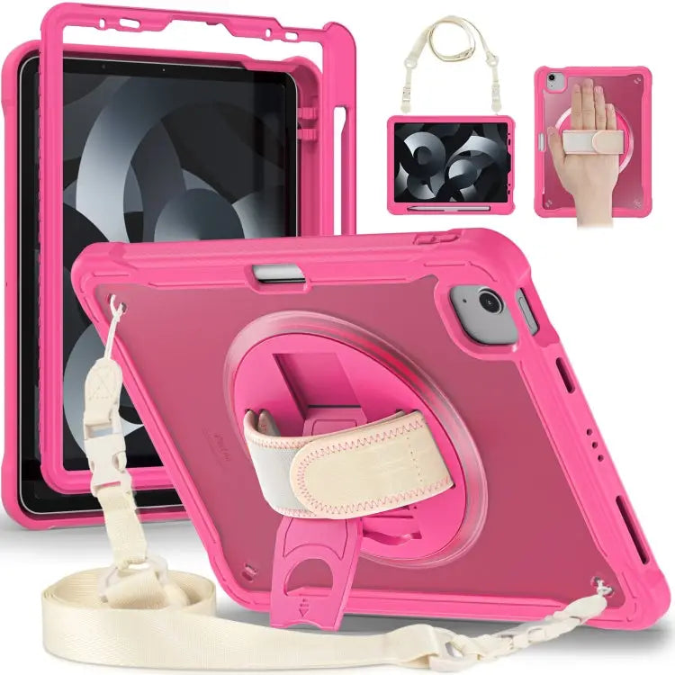 Heavy Duty Hybrid Tablet Case with Hand Grip & Strap For iPad Air 2022 10.9 / Pro 11 2022 For iPad 10th Gen 10.9 2022