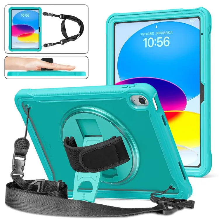 Heavy Duty Hybrid Tablet Case with Hand Grip & Strap For iPad Air 2022 10.9 / Pro 11 2022 For iPad 10th Gen 10.9 2022