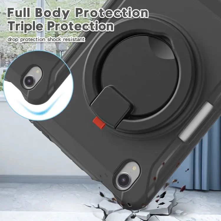 Heavy Duty TPU Hybrid PC Tablet Case with 360 Rotation Handle Grip Holder & Pen Slot For iPad mini 6 / mini 2024