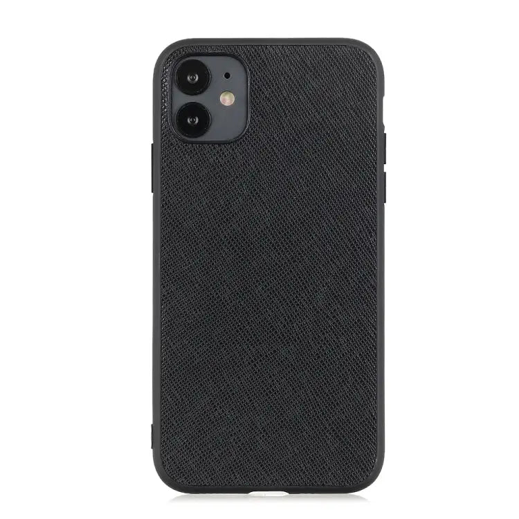 Hella Cross Texture Genuine Leather Protective Case For iPhone 11 For iPhone 11 Pro For iPhone 11 Pro Max For iPhone 12